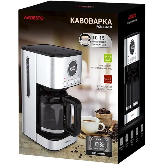 Coffee maker ARDESTO FCM-D3200, 5 imageCoffee maker ARDESTO FCM-D3200, 5 imageCoffee maker ARDESTO FCM-D3200, 5 image