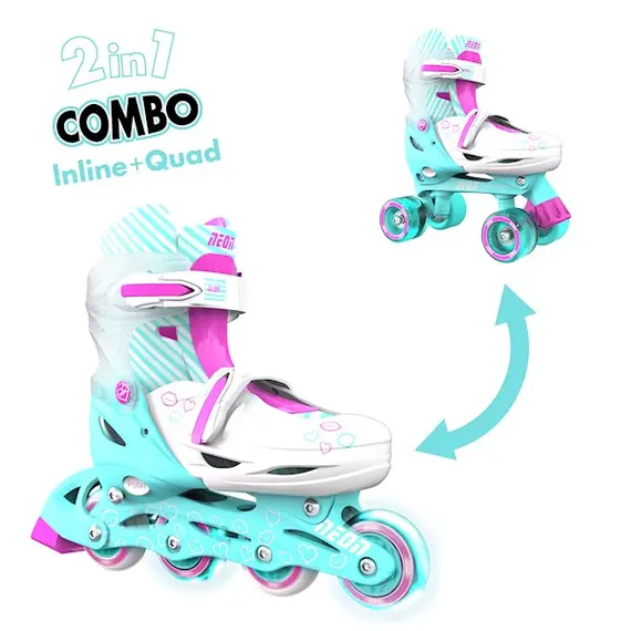 NEON COMBO SKATES (SIZE 12-2) TEAL PINK 4L/13L/16L CL 4PKNEON COMBO SKATES (SIZE 12-2) TEAL PINK 4L/13L/16L CL 4PKNEON COMBO SKATES (SIZE 12-2) TEAL PINK 4L/13L/16L CL 4PK