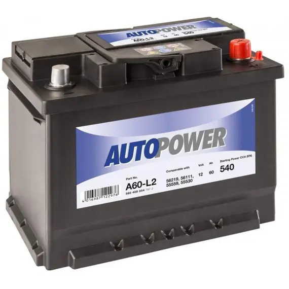 აკუმულატორი AUTOPOWER A60L2H5R 60 ა*ს R+აკუმულატორი AUTOPOWER A60L2H5R 60 ა*ს R+აკუმულატორი AUTOPOWER A60L2H5R 60 ა*ს R+