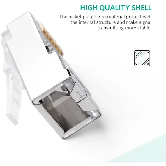 ქსელის კაბელის კონექტორი UGREEN NW111 (50248) Connector Cat6 Shielded Crystal Head 100 Pack, 2 imageქსელის კაბელის კონექტორი UGREEN NW111 (50248) Connector Cat6 Shielded Crystal Head 100 Pack, 2 imageქსელის კაბელის კონექტორი UGREEN NW111 (50248) Connector Cat6 Shielded Crystal Head 100 Pack, 2 image