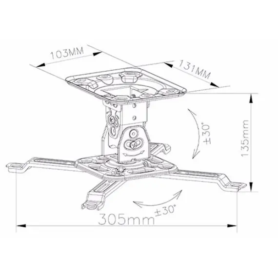 Projector Hanger ALLSCREEN PROJECTOR CELLING MOUNT CPMSR-360 ROTATE 360°, 5 imageProjector Hanger ALLSCREEN PROJECTOR CELLING MOUNT CPMSR-360 ROTATE 360°, 5 imageProjector Hanger ALLSCREEN PROJECTOR CELLING MOUNT CPMSR-360 ROTATE 360°, 5 image