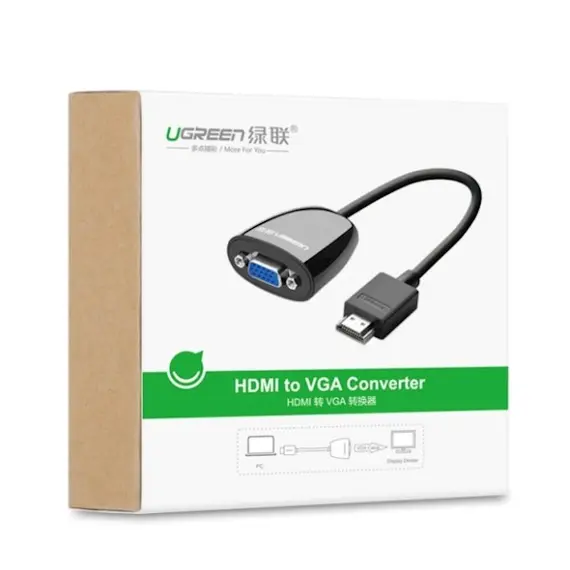 Adapter UGREEN MM105 (40253) HDMI to VGA converter without Audio Black, 4 imageAdapter UGREEN MM105 (40253) HDMI to VGA converter without Audio Black, 4 imageAdapter UGREEN MM105 (40253) HDMI to VGA converter without Audio Black, 4 image