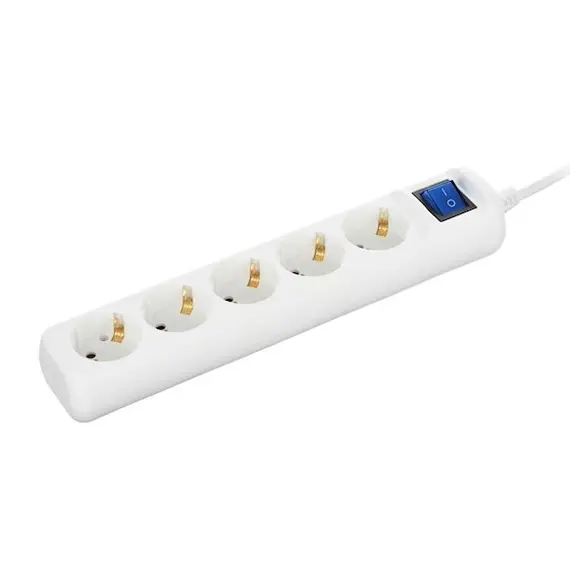 დამაგრძელებელი კაბელი 2E 5 ways socket,with children protection and switch.H05VV-F 3G*1.0mm, 3m, White body,blue switch, 2 imageდამაგრძელებელი კაბელი 2E 5 ways socket,with children protection and switch.H05VV-F 3G*1.0mm, 3m, White body,blue switch, 2 imageდამაგრძელებელი კაბელი 2E 5 ways socket,with children protection and switch.H05VV-F 3G*1.0mm, 3m, White body,blue switch, 2 image