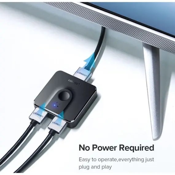 HDMI Switch UGREEN CM217 (50966) 2 In 1 Out HDMI 1.4 Switcher 4Kx2K @ 30Hz, 3 imageHDMI Switch UGREEN CM217 (50966) 2 In 1 Out HDMI 1.4 Switcher 4Kx2K @ 30Hz, 3 imageHDMI Switch UGREEN CM217 (50966) 2 In 1 Out HDMI 1.4 Switcher 4Kx2K @ 30Hz, 3 image