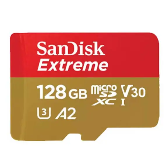 Memory card SanDisk 128GB Extreme MicroSD/XC UHS-I Card 190MB/S V30/4k Class 10 SDSQXAA-128G-GN6MNMemory card SanDisk 128GB Extreme MicroSD/XC UHS-I Card 190MB/S V30/4k Class 10 SDSQXAA-128G-GN6MNMemory card SanDisk 128GB Extreme MicroSD/XC UHS-I Card 190MB/S V30/4k Class 10 SDSQXAA-128G-GN6MN