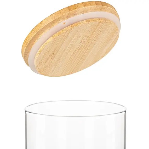 ქილა Ardesto Jar Fresh, 760 ml, round, glass, bamboo, 2 imageქილა Ardesto Jar Fresh, 760 ml, round, glass, bamboo, 2 imageქილა Ardesto Jar Fresh, 760 ml, round, glass, bamboo, 2 image