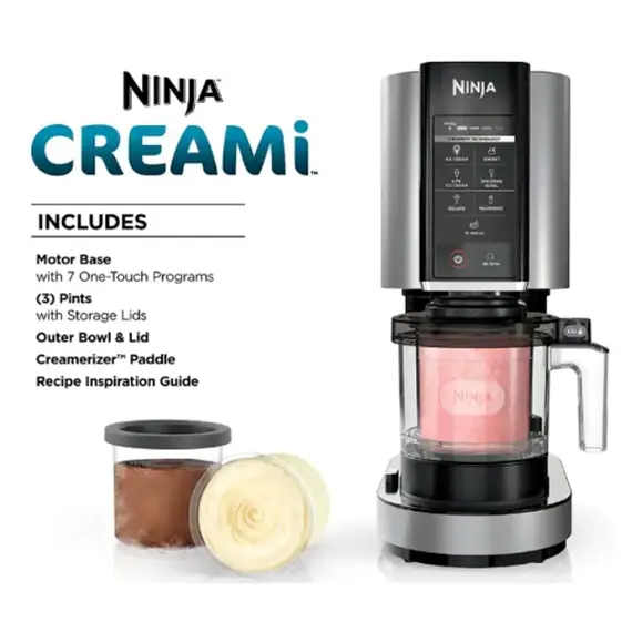 Ninja NC300EU CREAMi, 800W, 437Ml, Ice Cream Maker, Silver, 2 imageNinja NC300EU CREAMi, 800W, 437Ml, Ice Cream Maker, Silver, 2 imageNinja NC300EU CREAMi, 800W, 437Ml, Ice Cream Maker, Silver, 2 image