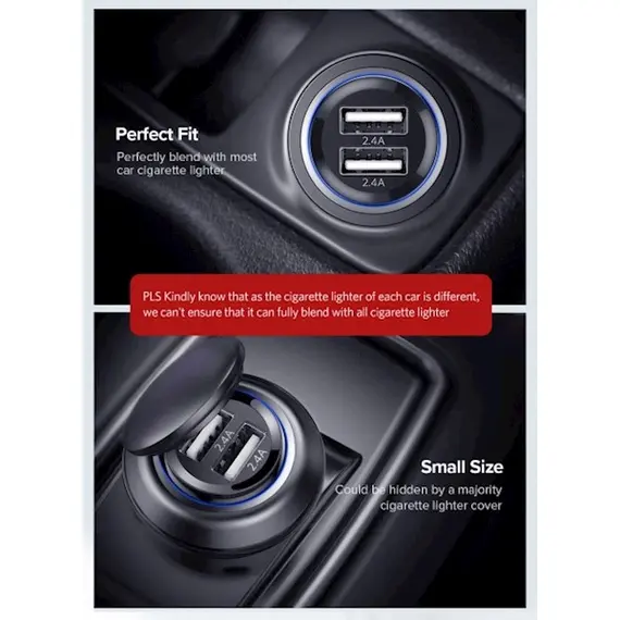 მანქანის USB დამტენი UGREEN ED018 (50875) Car Charger Dual USB Mini 5V / 2.4A Max, 4 imageმანქანის USB დამტენი UGREEN ED018 (50875) Car Charger Dual USB Mini 5V / 2.4A Max, 4 imageმანქანის USB დამტენი UGREEN ED018 (50875) Car Charger Dual USB Mini 5V / 2.4A Max, 4 image
