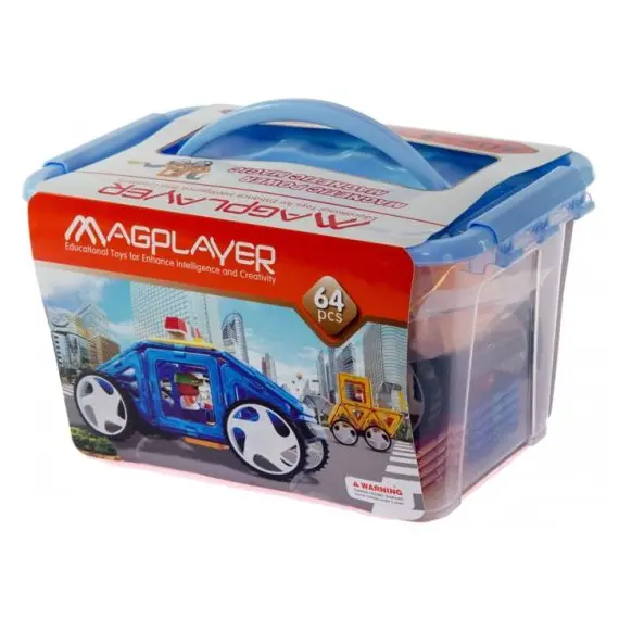 კონსტრუქტორი Magplayer Designer magnetic set 64 e. MPT-64, 2 imageკონსტრუქტორი Magplayer Designer magnetic set 64 e. MPT-64, 2 imageკონსტრუქტორი Magplayer Designer magnetic set 64 e. MPT-64, 2 image