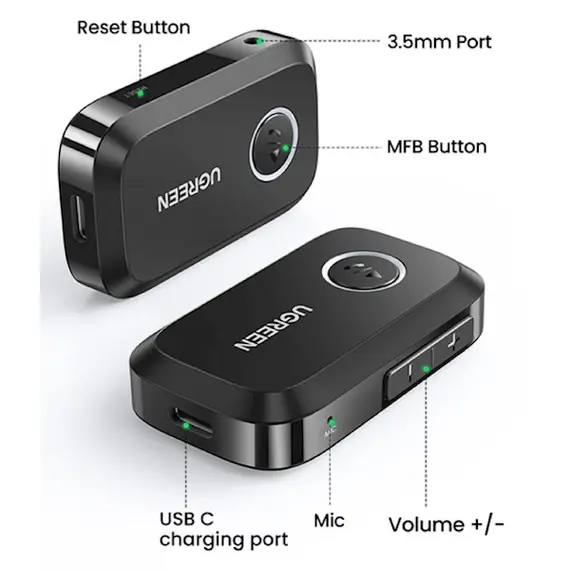 Bluetooth მიმღები UGREEN CM596 (90748), Bluetooth, AUX, Car Adapter, Black, 2 imageBluetooth მიმღები UGREEN CM596 (90748), Bluetooth, AUX, Car Adapter, Black, 2 imageBluetooth მიმღები UGREEN CM596 (90748), Bluetooth, AUX, Car Adapter, Black, 2 image