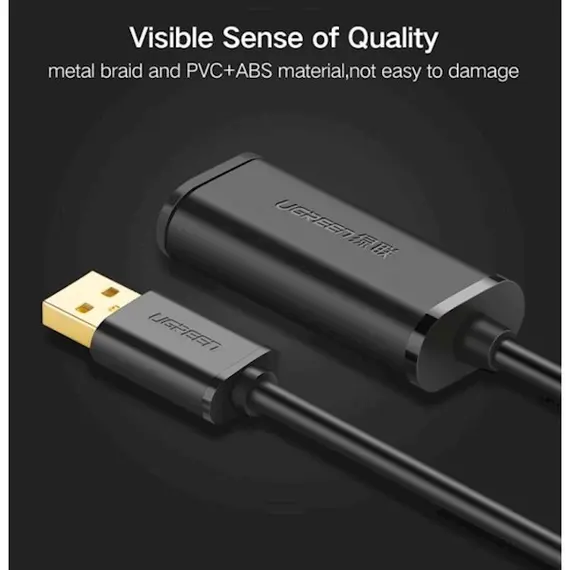 USB extension Ugreen US121 (10324) USB 2.0 Active Extension Cable with Chipset 20m (Black), 2 imageUSB extension Ugreen US121 (10324) USB 2.0 Active Extension Cable with Chipset 20m (Black), 2 imageUSB extension Ugreen US121 (10324) USB 2.0 Active Extension Cable with Chipset 20m (Black), 2 image