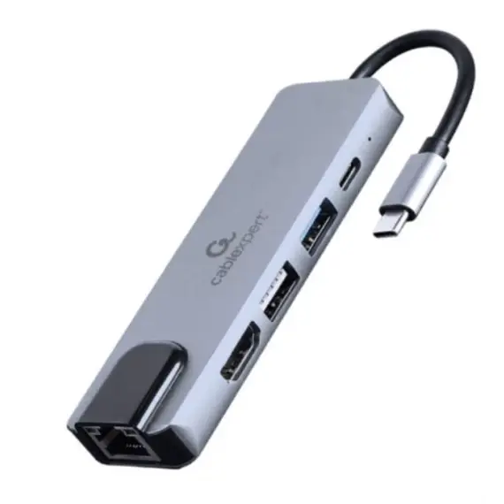ადაპტერი Gembird A-CM-COMBO5-04 USB Type-C 5-in-1 multi-port adapter (Hub+HDMI+PD+LAN)ადაპტერი Gembird A-CM-COMBO5-04 USB Type-C 5-in-1 multi-port adapter (Hub+HDMI+PD+LAN)ადაპტერი Gembird A-CM-COMBO5-04 USB Type-C 5-in-1 multi-port adapter (Hub+HDMI+PD+LAN)