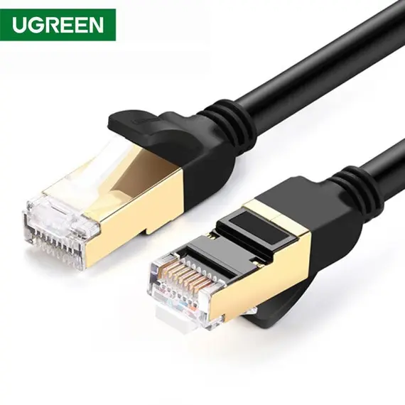 Network cable UGREEN NW107 (11277) Cat7 Patch Cord STP Ethernet Lan Cable 1.5m (Black)Network cable UGREEN NW107 (11277) Cat7 Patch Cord STP Ethernet Lan Cable 1.5m (Black)Network cable UGREEN NW107 (11277) Cat7 Patch Cord STP Ethernet Lan Cable 1.5m (Black)