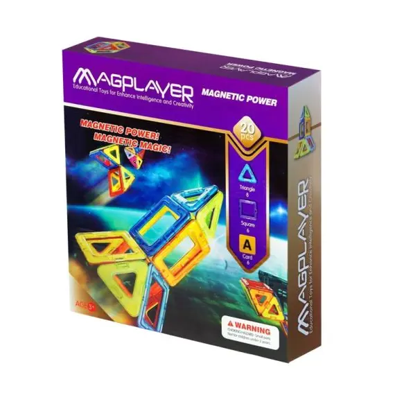 კონსტრუქტორი Magplayer Designer magnetic set 20 e. MPA-20, 2 imageკონსტრუქტორი Magplayer Designer magnetic set 20 e. MPA-20, 2 imageკონსტრუქტორი Magplayer Designer magnetic set 20 e. MPA-20, 2 image