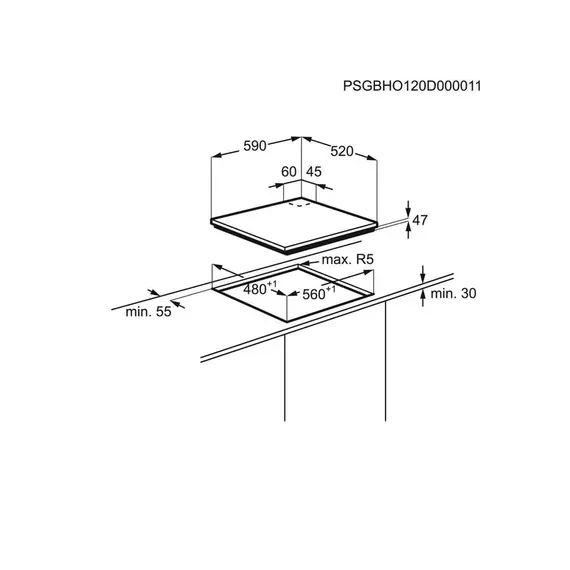 გაზქურის ზედაპირი Electrolux EGT6242NVK, 5 imageგაზქურის ზედაპირი Electrolux EGT6242NVK, 5 imageგაზქურის ზედაპირი Electrolux EGT6242NVK, 5 image