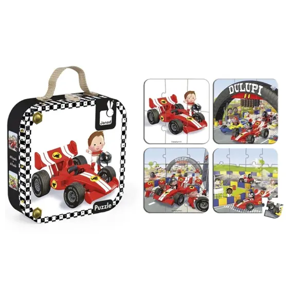 ფაზლი Janod Set of 4 puzzles Car Gabina Formula 1 J02884ფაზლი Janod Set of 4 puzzles Car Gabina Formula 1 J02884ფაზლი Janod Set of 4 puzzles Car Gabina Formula 1 J02884