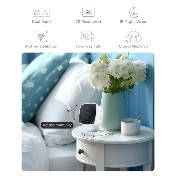 Video surveillance camera Blurams A12S FoldVue, Indoor Security Camera, White, 4 imageVideo surveillance camera Blurams A12S FoldVue, Indoor Security Camera, White, 4 imageVideo surveillance camera Blurams A12S FoldVue, Indoor Security Camera, White, 4 image