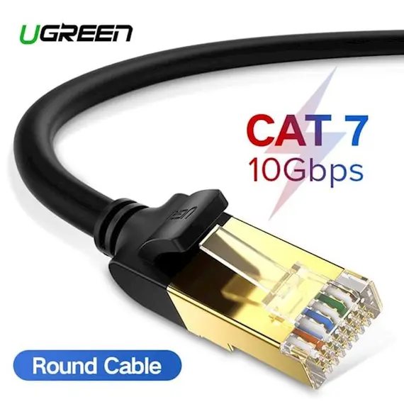 Network cable UGREEN NW107 (11277) Cat7 Patch Cord STP Ethernet Lan Cable 1.5m (Black), 7 imageNetwork cable UGREEN NW107 (11277) Cat7 Patch Cord STP Ethernet Lan Cable 1.5m (Black), 7 imageNetwork cable UGREEN NW107 (11277) Cat7 Patch Cord STP Ethernet Lan Cable 1.5m (Black), 7 image