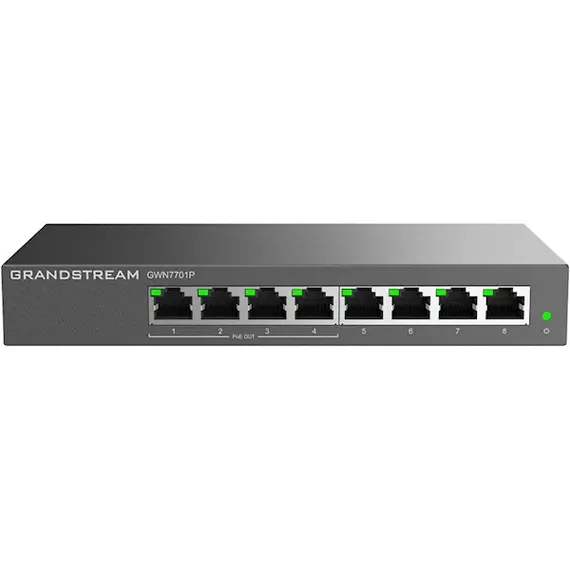 სვიჩი Grandstream GWN7701P, 4-Port Gigabit, PoE + Switch, Grayსვიჩი Grandstream GWN7701P, 4-Port Gigabit, PoE + Switch, Grayსვიჩი Grandstream GWN7701P, 4-Port Gigabit, PoE + Switch, Gray