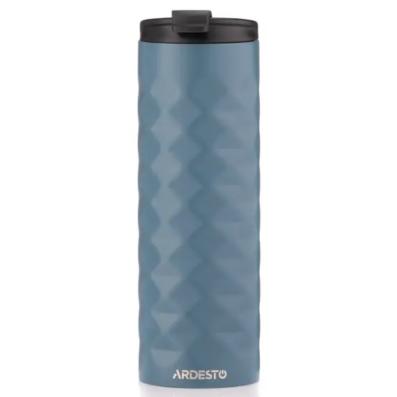 თერმოსი Ardesto Travel mug Bright City 400 ml, stainless steel, dark blueთერმოსი Ardesto Travel mug Bright City 400 ml, stainless steel, dark blueთერმოსი Ardesto Travel mug Bright City 400 ml, stainless steel, dark blue
