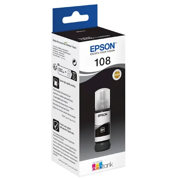 კარტრიჯის მელანი Epson 108 C13T09C14A, 3600P, Ink Cartridge, Black, 2 imageკარტრიჯის მელანი Epson 108 C13T09C14A, 3600P, Ink Cartridge, Black, 2 imageკარტრიჯის მელანი Epson 108 C13T09C14A, 3600P, Ink Cartridge, Black, 2 image