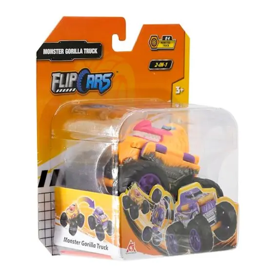 Car Flip Cars 2-in-1 Flip Vehicle - Monster Gorilla Truck, 3 imageCar Flip Cars 2-in-1 Flip Vehicle - Monster Gorilla Truck, 3 imageCar Flip Cars 2-in-1 Flip Vehicle - Monster Gorilla Truck, 3 image
