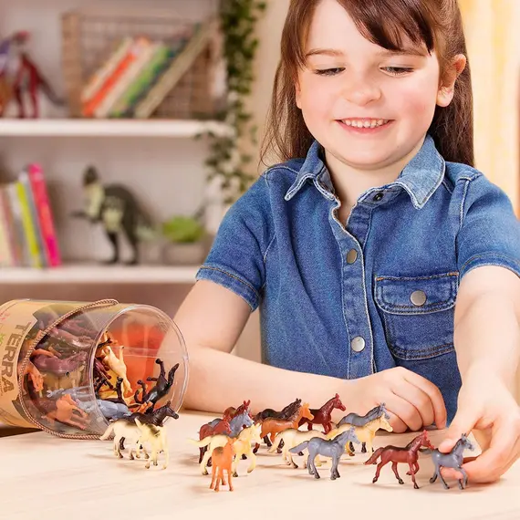 Play set of horses Terra HORSES IN TUBE, 3 imagePlay set of horses Terra HORSES IN TUBE, 3 imagePlay set of horses Terra HORSES IN TUBE, 3 image