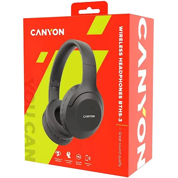 ყურსასმენი Canyon BTHS-3 Bluetooth headset with microphone Dark grey, 5 imageყურსასმენი Canyon BTHS-3 Bluetooth headset with microphone Dark grey, 5 imageყურსასმენი Canyon BTHS-3 Bluetooth headset with microphone Dark grey, 5 image