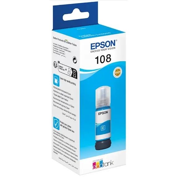 Ink cartridge Epson 108 C13T09C24A, 7200P, Ink Cartridge, Cyan, 2 imageInk cartridge Epson 108 C13T09C24A, 7200P, Ink Cartridge, Cyan, 2 imageInk cartridge Epson 108 C13T09C24A, 7200P, Ink Cartridge, Cyan, 2 image