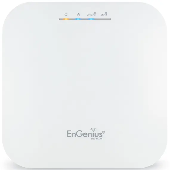 Access point ENGENIUS NETWORKS EWS377AP MANAGED AP INDOOR 11AX 1148+2400MBPS 4T4R BLE 2.5 GBE POE.AT 3DBI IAAccess point ENGENIUS NETWORKS EWS377AP MANAGED AP INDOOR 11AX 1148+2400MBPS 4T4R BLE 2.5 GBE POE.AT 3DBI IAAccess point ENGENIUS NETWORKS EWS377AP MANAGED AP INDOOR 11AX 1148+2400MBPS 4T4R BLE 2.5 GBE POE.AT 3DBI IA