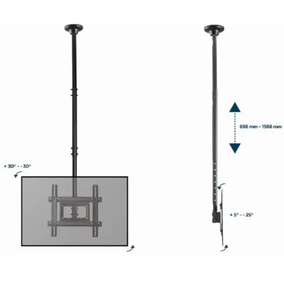 ტელევიზორის საკიდი Gembird CM-70ST-01 Full Motion TV Ceiling Mount 32"-70", 2 imageტელევიზორის საკიდი Gembird CM-70ST-01 Full Motion TV Ceiling Mount 32"-70", 2 imageტელევიზორის საკიდი Gembird CM-70ST-01 Full Motion TV Ceiling Mount 32"-70", 2 image