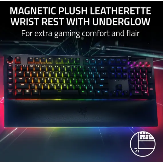 კლავიატურა Razer BlackWidow V4 Pro RGB 104key Green Switch USB EN, Black, 4 imageკლავიატურა Razer BlackWidow V4 Pro RGB 104key Green Switch USB EN, Black, 4 imageკლავიატურა Razer BlackWidow V4 Pro RGB 104key Green Switch USB EN, Black, 4 image