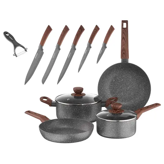 ქვაბების და ტაფების ნაკრები Ardesto 12 pcs set Midori,  stainless steelქვაბების და ტაფების ნაკრები Ardesto 12 pcs set Midori,  stainless steelქვაბების და ტაფების ნაკრები Ardesto 12 pcs set Midori,  stainless steel
