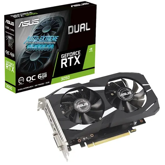 ვიდეო დაფა Asus 90YV0K60-M0NA00, Gaming GeForce RTX3050OC Dual, 6GB, 96Bit, DVI-D, HDMI, DP, Blackვიდეო დაფა Asus 90YV0K60-M0NA00, Gaming GeForce RTX3050OC Dual, 6GB, 96Bit, DVI-D, HDMI, DP, Blackვიდეო დაფა Asus 90YV0K60-M0NA00, Gaming GeForce RTX3050OC Dual, 6GB, 96Bit, DVI-D, HDMI, DP, Black