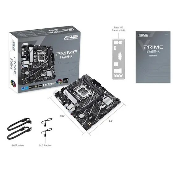 დედა დაფა ASUS Motherboard PRIME B760M-K s1700 B760 2xDDR5 M.2 HDMI D-Sub mATX, 4 imageდედა დაფა ASUS Motherboard PRIME B760M-K s1700 B760 2xDDR5 M.2 HDMI D-Sub mATX, 4 imageდედა დაფა ASUS Motherboard PRIME B760M-K s1700 B760 2xDDR5 M.2 HDMI D-Sub mATX, 4 image