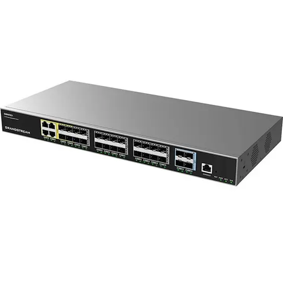 Switch Grandstream GWN7831, Layer 3 Managed Network Switch, 24x SFP, 4x SFP+, 4x GbE combo, optional redundant PSU, 2 imageSwitch Grandstream GWN7831, Layer 3 Managed Network Switch, 24x SFP, 4x SFP+, 4x GbE combo, optional redundant PSU, 2 imageSwitch Grandstream GWN7831, Layer 3 Managed Network Switch, 24x SFP, 4x SFP+, 4x GbE combo, optional redundant PSU, 2 image