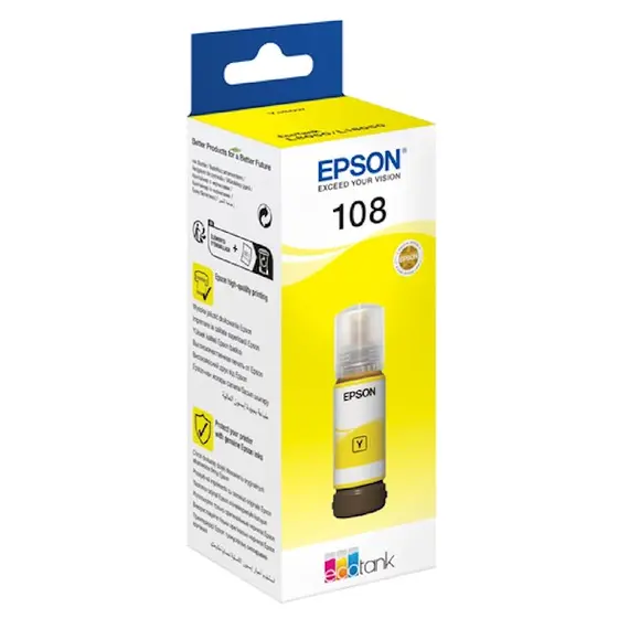 კარტრიჯის მელანი Epson 108 C13T09C44A, 7200P, Ink Cartridge, Yellow, 2 imageკარტრიჯის მელანი Epson 108 C13T09C44A, 7200P, Ink Cartridge, Yellow, 2 imageკარტრიჯის მელანი Epson 108 C13T09C44A, 7200P, Ink Cartridge, Yellow, 2 image