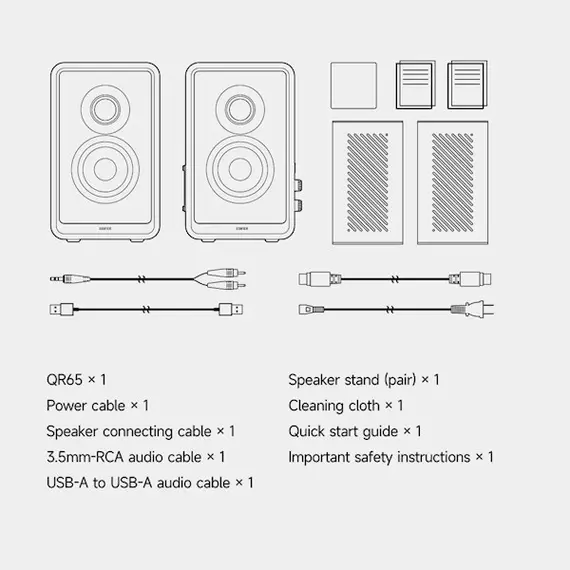 დინამიკი Edifier QR65, 70W, Bluetooth, USB, USB-C, AUX, Speaker With GaN Charger, White, 6 imageდინამიკი Edifier QR65, 70W, Bluetooth, USB, USB-C, AUX, Speaker With GaN Charger, White, 6 imageდინამიკი Edifier QR65, 70W, Bluetooth, USB, USB-C, AUX, Speaker With GaN Charger, White, 6 image
