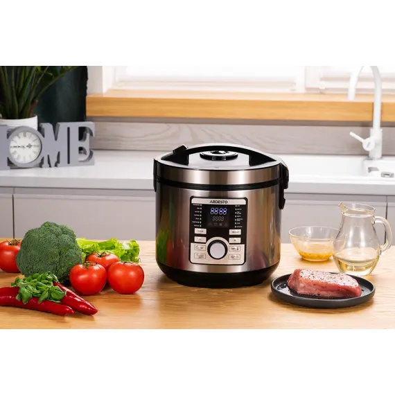 Ardesto multicooker, 860W, bowl-5l, electronic control, recipes book, iron/plastic, silver, 2 imageArdesto multicooker, 860W, bowl-5l, electronic control, recipes book, iron/plastic, silver, 2 imageArdesto multicooker, 860W, bowl-5l, electronic control, recipes book, iron/plastic, silver, 2 image