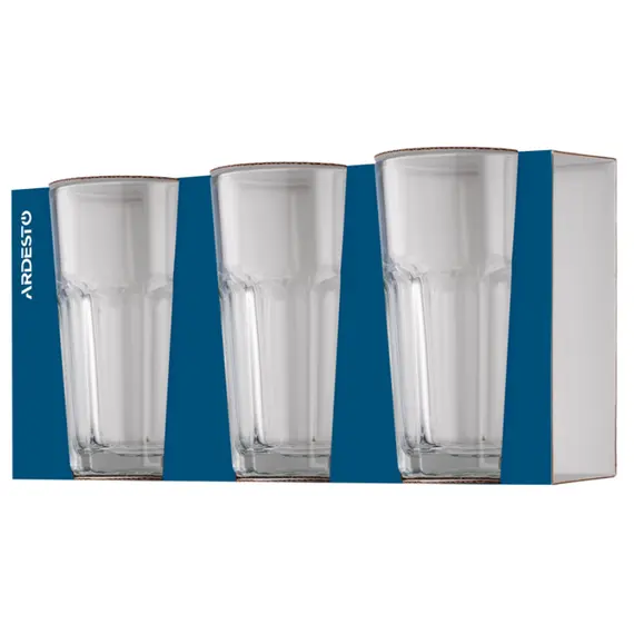 წვენის ჭიქების ნაკრები Ardesto Long Drink set Salerno 360 ml, 3 pcs, glass, 2 imageწვენის ჭიქების ნაკრები Ardesto Long Drink set Salerno 360 ml, 3 pcs, glass, 2 imageწვენის ჭიქების ნაკრები Ardesto Long Drink set Salerno 360 ml, 3 pcs, glass, 2 image