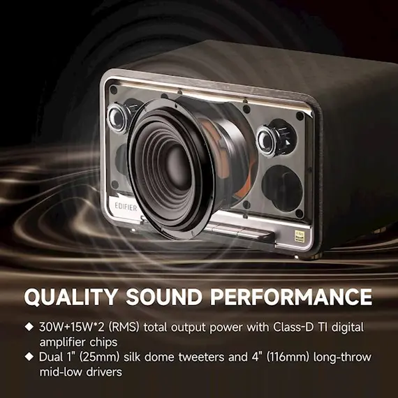 დინამიკი Edifier D32 Tabletop Wireless Speaker Black Walnut, 6 imageდინამიკი Edifier D32 Tabletop Wireless Speaker Black Walnut, 6 imageდინამიკი Edifier D32 Tabletop Wireless Speaker Black Walnut, 6 image