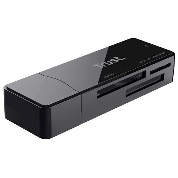 Card reader Trust Nanga USB-A to M2 / SD Card Reader, BlackCard reader Trust Nanga USB-A to M2 / SD Card Reader, BlackCard reader Trust Nanga USB-A to M2 / SD Card Reader, Black