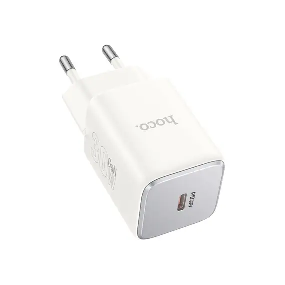 Adapter Hoco N43 Vista single port PD30W charger moonlight whiteAdapter Hoco N43 Vista single port PD30W charger moonlight whiteAdapter Hoco N43 Vista single port PD30W charger moonlight white