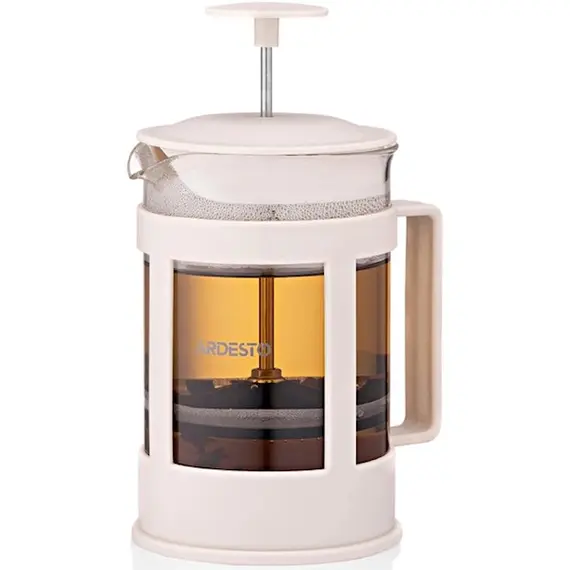 Teapot Ardesto French press Fresh, 800ml, borosilicate glass, plastic, transparent, beige, 3 imageTeapot Ardesto French press Fresh, 800ml, borosilicate glass, plastic, transparent, beige, 3 imageTeapot Ardesto French press Fresh, 800ml, borosilicate glass, plastic, transparent, beige, 3 image