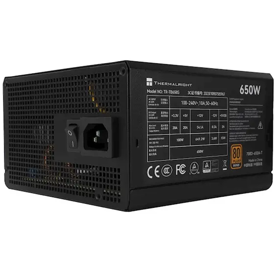 Power supply unit THERMALRIGHT 650W 80 Plus Bronze PSU - TR-TB650S, 2 imagePower supply unit THERMALRIGHT 650W 80 Plus Bronze PSU - TR-TB650S, 2 imagePower supply unit THERMALRIGHT 650W 80 Plus Bronze PSU - TR-TB650S, 2 image