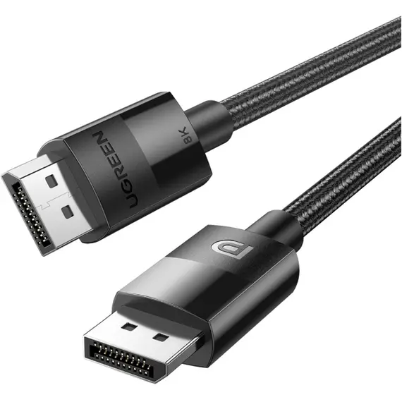 Video Cable UGREEN DP114 (80393), 8K, DisplayPort To DisplayPort, 3m, BlackVideo Cable UGREEN DP114 (80393), 8K, DisplayPort To DisplayPort, 3m, BlackVideo Cable UGREEN DP114 (80393), 8K, DisplayPort To DisplayPort, 3m, Black