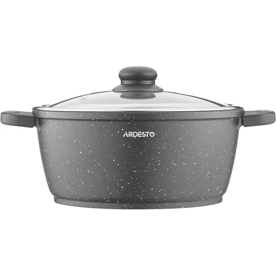 ქვაბი Ardesto Casserole with glass lid Gemini Anzio, 4.4l, aluminium, black, 2 imageქვაბი Ardesto Casserole with glass lid Gemini Anzio, 4.4l, aluminium, black, 2 imageქვაბი Ardesto Casserole with glass lid Gemini Anzio, 4.4l, aluminium, black, 2 image