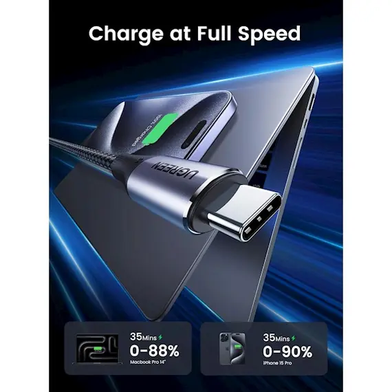 ვიდეო კაბელი UGREEN US355 (80150), 4K Video Cable , 100W Type-c To Type-c USB C To USB C 3.2 Gen 2 Cable, 1m, Black, 2 imageვიდეო კაბელი UGREEN US355 (80150), 4K Video Cable , 100W Type-c To Type-c USB C To USB C 3.2 Gen 2 Cable, 1m, Black, 2 imageვიდეო კაბელი UGREEN US355 (80150), 4K Video Cable , 100W Type-c To Type-c USB C To USB C 3.2 Gen 2 Cable, 1m, Black, 2 image