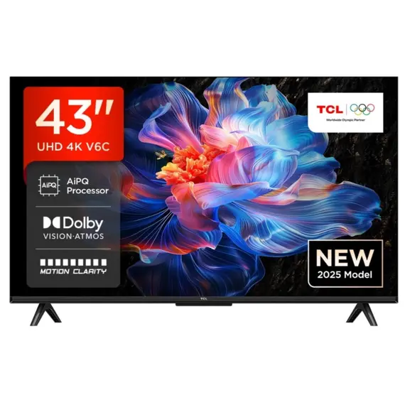 ტელევიზორი TCL 43V6C 4K Google TVტელევიზორი TCL 43V6C 4K Google TVტელევიზორი TCL 43V6C 4K Google TV