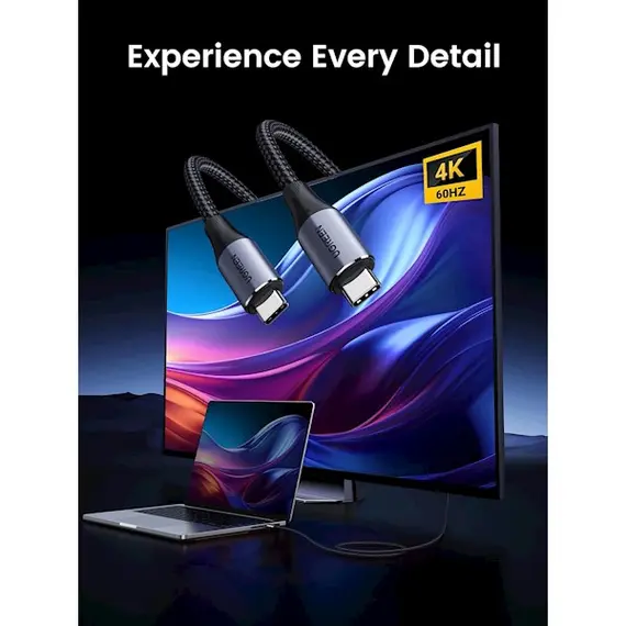 ვიდეო კაბელი UGREEN US355 (80150), 4K Video Cable , 100W Type-c To Type-c USB C To USB C 3.2 Gen 2 Cable, 1m, Black, 3 imageვიდეო კაბელი UGREEN US355 (80150), 4K Video Cable , 100W Type-c To Type-c USB C To USB C 3.2 Gen 2 Cable, 1m, Black, 3 imageვიდეო კაბელი UGREEN US355 (80150), 4K Video Cable , 100W Type-c To Type-c USB C To USB C 3.2 Gen 2 Cable, 1m, Black, 3 image